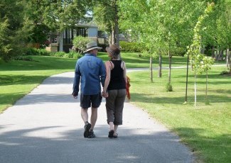 Photo of couple walking on the Lakefield Trail