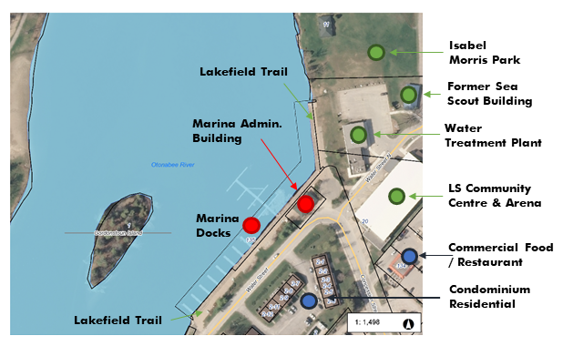 Key Map of Lakefield Marina