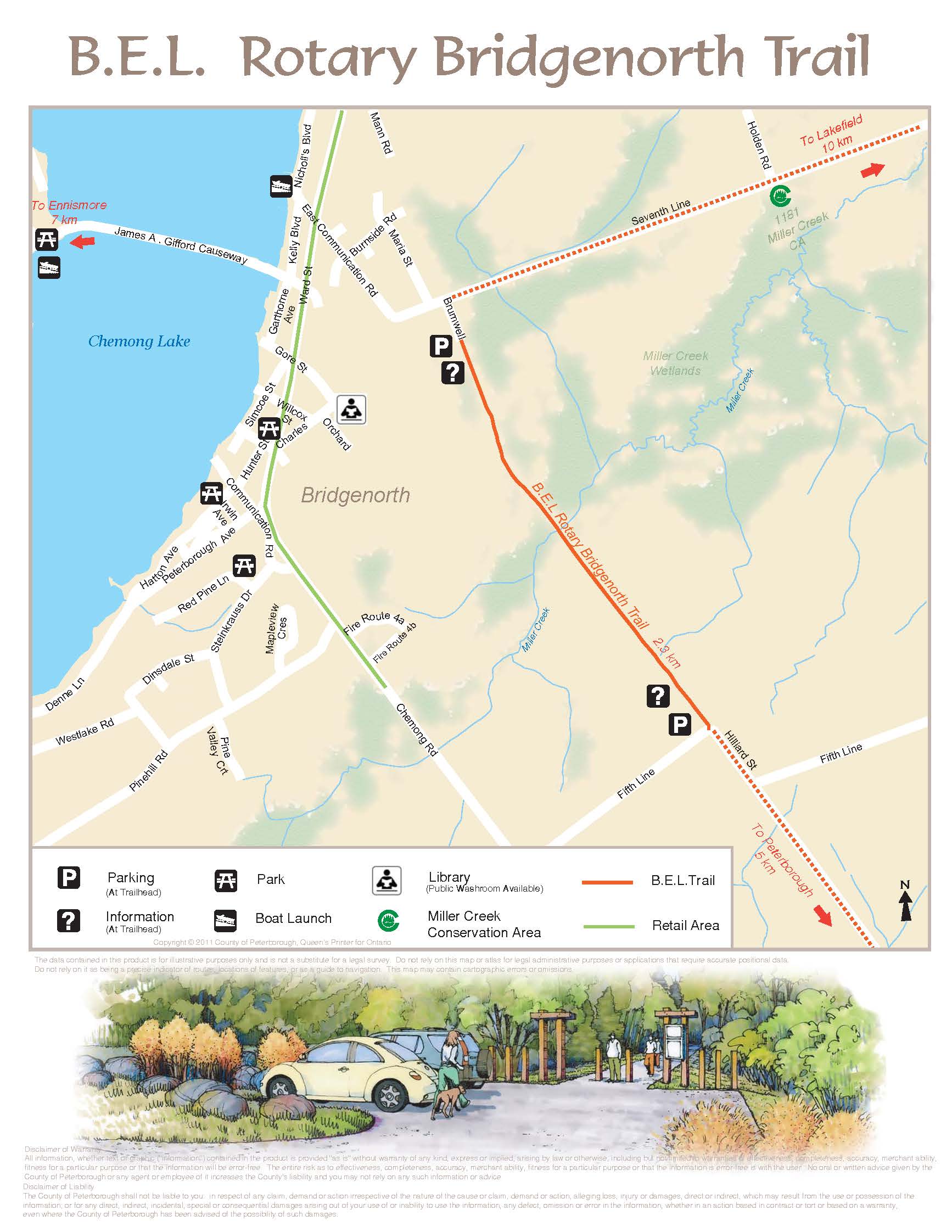 Map of the B.E.L. Rotary Bridgenorth Trail