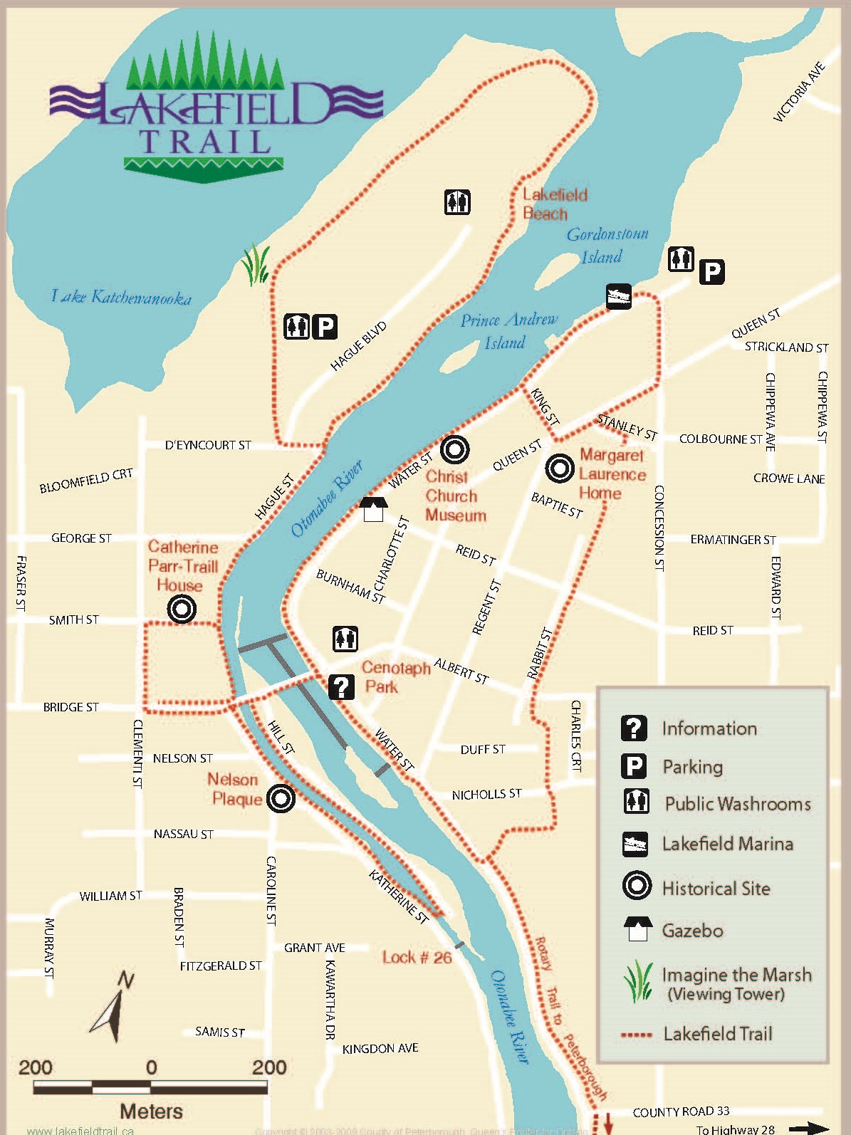 Map of the Lakefield Trail Map of the Lakefield Trail