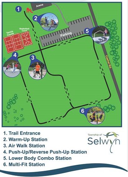 Map of the Ennismore Fitness Trail Map of the Ennismore Fitness Trail