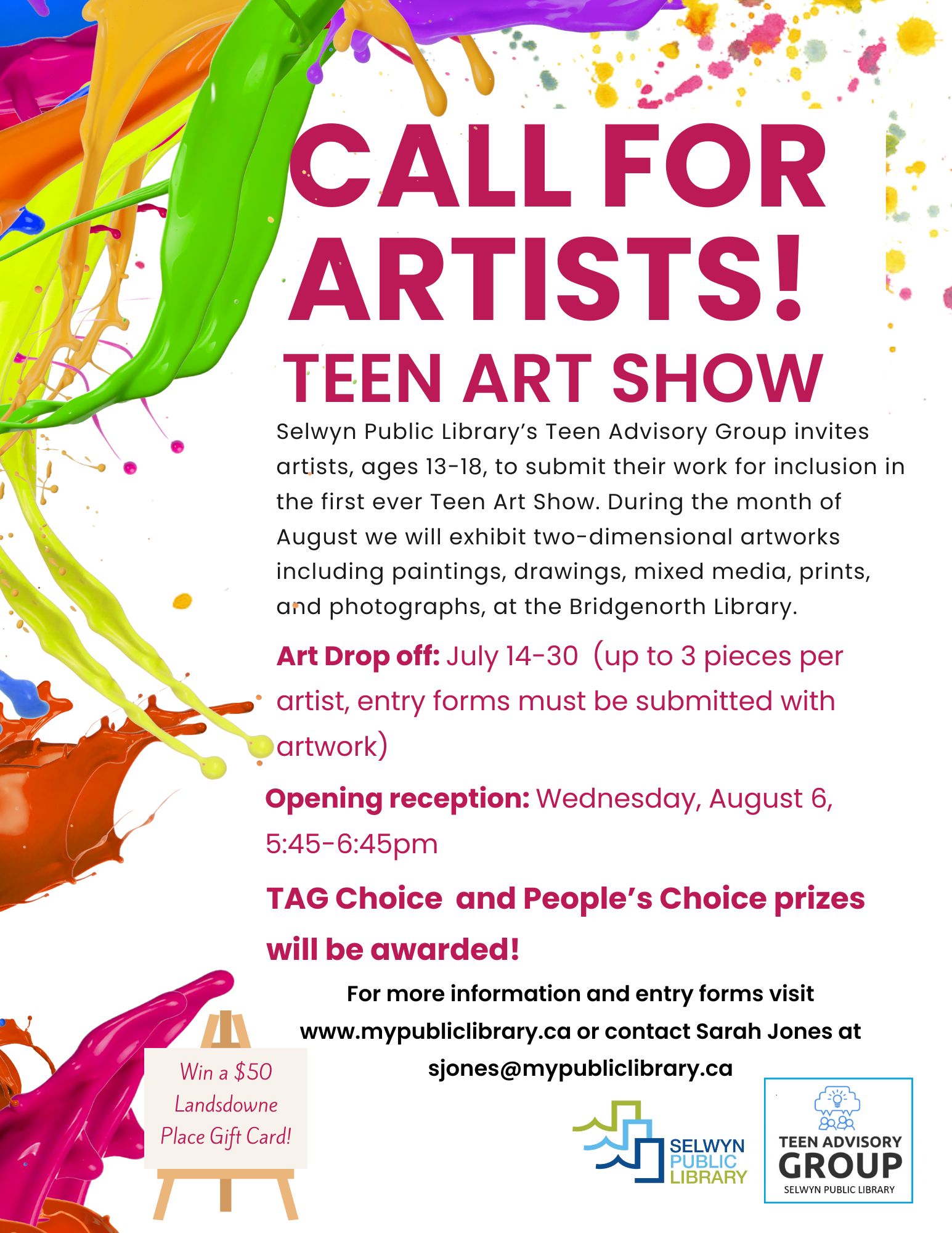 teen art show call for artists