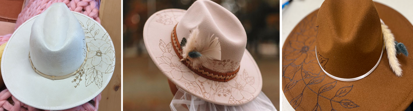 hand-burned hats