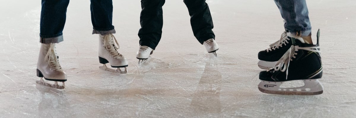 Photo of skates on ice