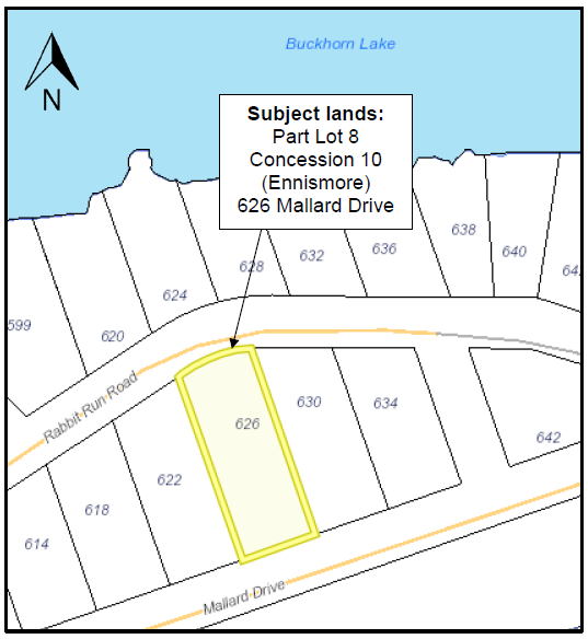 Key Map of 626 Mallard Drive